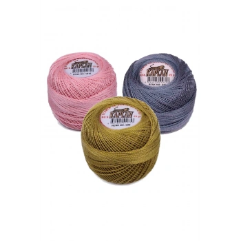 3 Adet Kaplan Etamin Ve Kanaviçe İpi 8 No Kod/Renk: 1016 - 319 - 580 - 