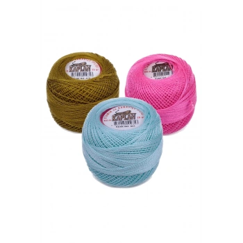 3 Adet Kaplan Etamin Ve Kanaviçe İpi 8 No Kod/Renk: 470 - 111 - 941 - 