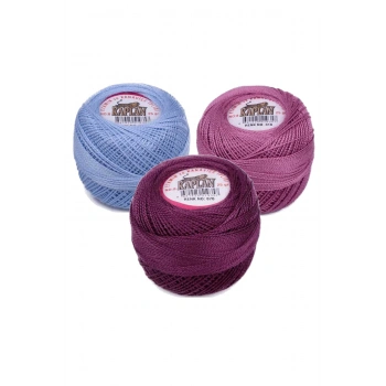 3 Adet Kaplan Etamin Ve Kanaviçe İpi 8 No Kod/Renk: 799 - 318 - 870 - 