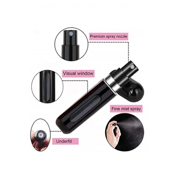 3 Adet Parfüm Şişesi Taşınabilir Mini Doldurulabilir  Atomizer Parfüm Şişeleri Boş Küçük