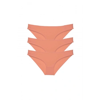 3 adet Süper Eko Set Likralı Kadın Slip Külot Pudra