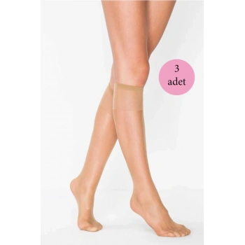 3 Adet Süper Ince 15 den Mat Pantolon Çorabı Bronz mudanis penti