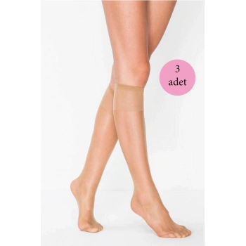 3 Adet Süper Ince 15 den Mat Pantolon Çorabı Bronz mudanis penti