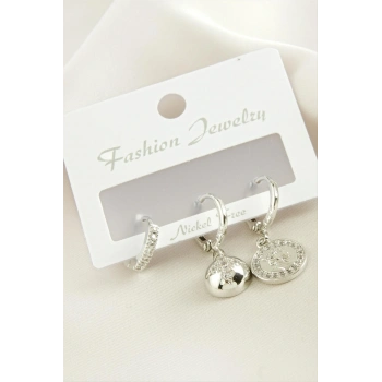 3 Adet Yıldız Zirkon Taşlı Küpe