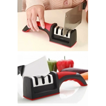 3 Aşamalı Bıçak Makas Bileyici Keskinleştirme Aleti (4887)