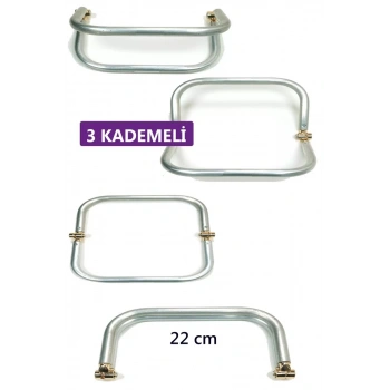3 Kademeli Gizli Metal Mango Çanta Bursu – 22 cm - Metal Çanta Aparatı