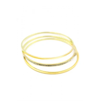 3lü Ajda Bilezik-65mm - Altın