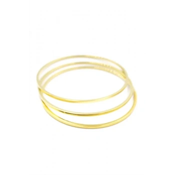 3lü Ajda Bilezik - 65mm - Altın