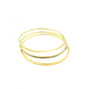 3lü Ajda Bilezik-65mm - Altın