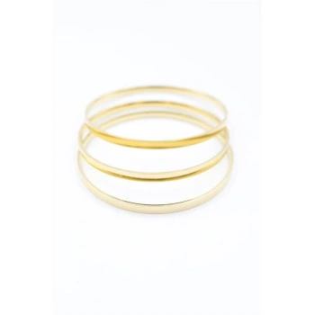 3lü Ajda Bilezik-65mm - Altın