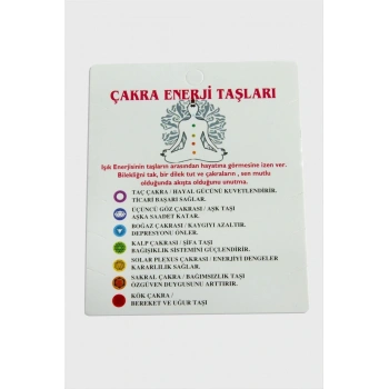 3lü Çakra Enerji Taşları Bileklik Kartı