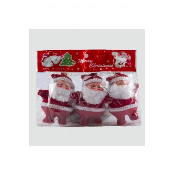 3lü Noel Baba Yılbaşı Ağaç Süsü