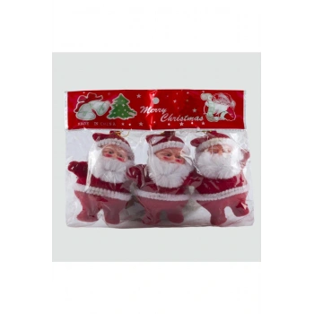 3lü Noel Baba Yılbaşı Ağaç Süsü