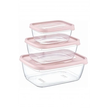 3lü Saklama Kabı Karizma Dikdörtgen -ÇNK2164