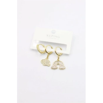 3lü  Xuping Küpe - Altın