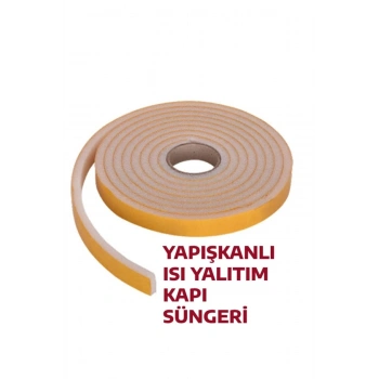 3 Metre Yapışkanlı Kapı Bandı Isı Yalıtım Süngeri