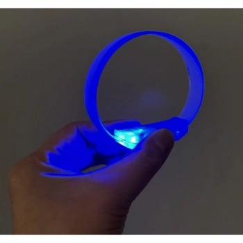 3 Modlu Pilli LED Işıklı Esnek Parti Bilekliği Mavi