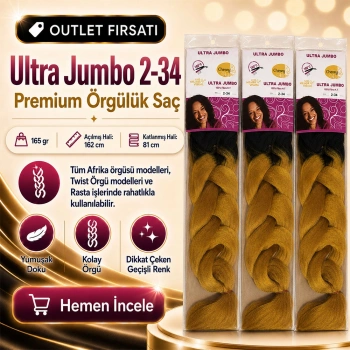 3 Paket - Afrika Örgüsü Ve Rasta İçin Sentetik Ombreli Saç 2-34