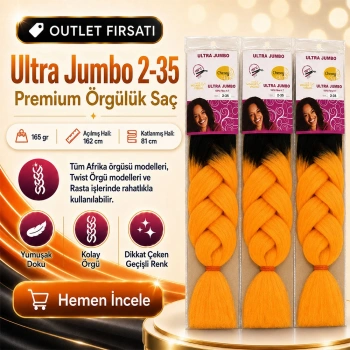 3 Paket - Afrika Örgüsü Ve Rasta İçin Sentetik Ombreli Saç 2-35