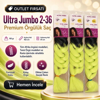 3 Paket - Afrika Örgüsü Ve Rasta İçin Sentetik Ombreli Saç 2-36