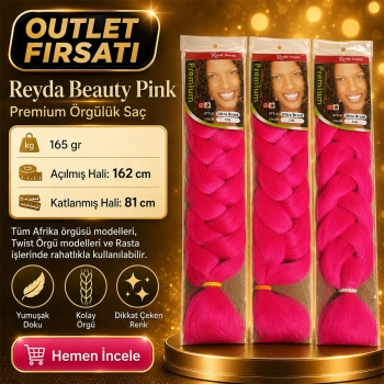 3 Paket - Afrika Örgüsü Ve Rasta İçin Sentetik Saç PINK