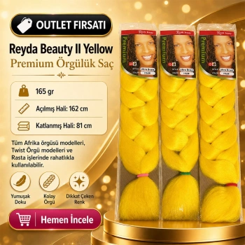 3 Paket - Afrika Örgüsü Ve Rasta İçin Sentetik Saç YELLOW2