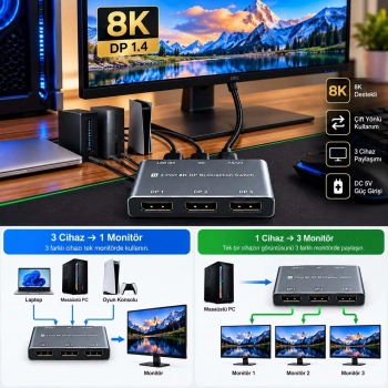 3 Port Dp Switch 8K ZR1378