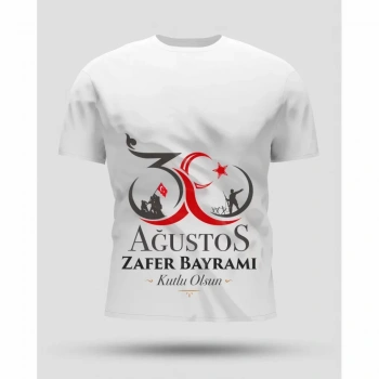30 Ağustos Oversize Baskılı Tshirt