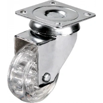 301 - 50x20 Mm Şeffaf Makaralı Tablalı Teker