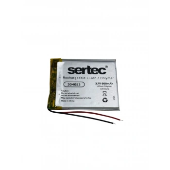 304053 3.7V 600 MAh Li-Polymer Pil (Devreli/1.5A)