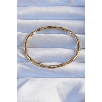 316L Çelik Altın Renk Kemik Model Bileklik - TJ-BB6392