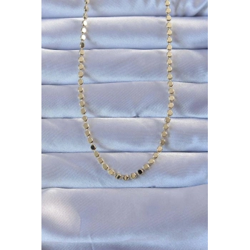 316L Çelik Gold Renk 60 cm Parçalı Ezme Kolye TJ-BKO9470