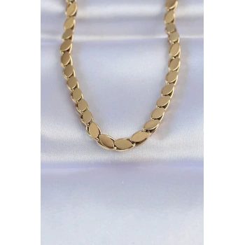 316l Çelik Gold Renk Arpa Model Kolye 5886