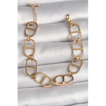 316L Çelik Gold Renk Kadın Bileklik - TJ-BB6735