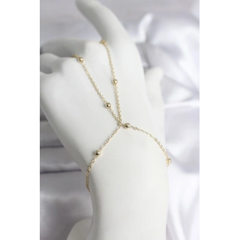 316L Çelik Gold Renk Topçuk Zincir Model Kadın Şahmeran - TJ-SN728