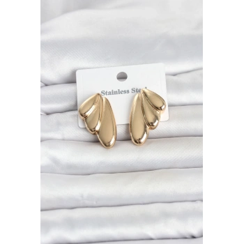 316L Çelik Gold Renk Vintage Kadın Küpe TJ-BKP11808