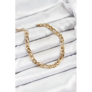 316L Çelik Gold Renk Zincir Erkek Bileklik - TJ-EB3734