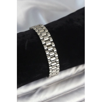 316L Çelik Gümüş Renk 12 mm Kalınlık Erkek Bileklik - TJ-EB3777