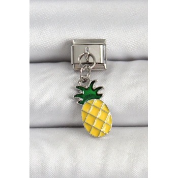 316L Çelik Gümüş Renk Ananas Model Nomination Charm - TJ-BC1496