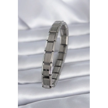 316L Çelik Gümüş Renk Nominaition Model Kadın Bileklik - TJ-BB5541