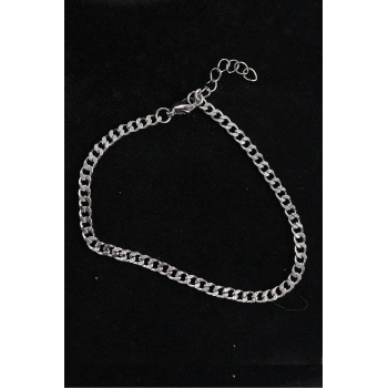 316L Çelik İnce Klasik Model Gümüş Renk Erkek Bileklik - TJ-EB3749