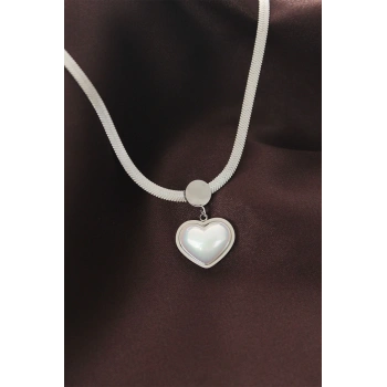 316L Çelik İtalyan Zincir Kalp Kolye - TJ-BKO6207