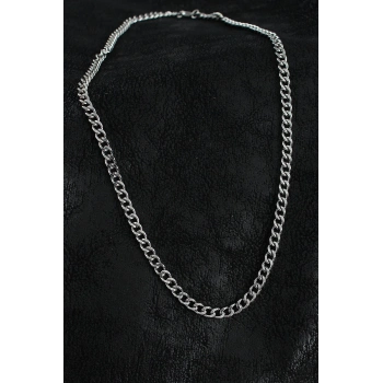 316L Çelik Klasik Zincir Model Gümüş Renk Erkek Kolye - TJ-ERK1388