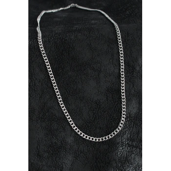 316L Çelik Klasik Zincir Model Gümüş Renk Erkek Kolye - TJ-ERK1403