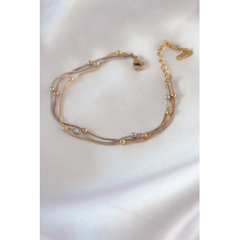 316L Çelik Mix Renk Minimal Toplu Kadın Bileklik - TJ-BB5438