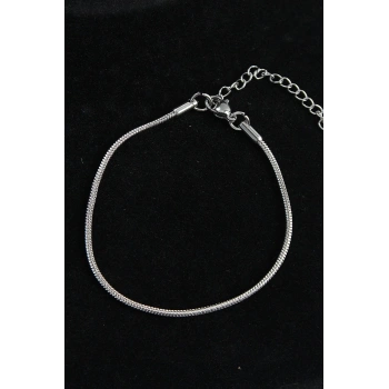 316L Çelik Oval İtalyan Model Gümüş Renk Erkek Bileklik - TJ-EB3739