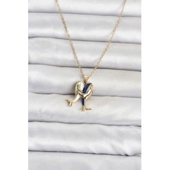 316L Çelik Zincir Gold Renk Dolphin Model Kadın Kolye TJ-BKO11094