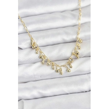 316L Çelik Zincir Gold Renk Kadın Kolye - TJ-BKO10786
