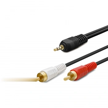 3.5 mm to 2 RCA Kablo 1.5 m - Siyah HDX1024