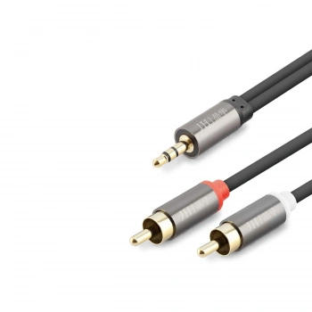 3.5 Mm To 2Rca Kablo 2Lıne Gold 3M Siyah HDX1068